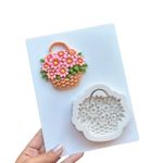 Molde de Silicone Cesta de Flores