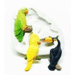 Molde De Silicone Passaros Tucano Papagaio Calopsita