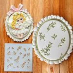 Stencil de Folhas para Textura em Biscoitos e Doces DL30