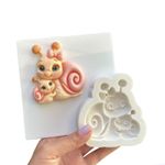 Molde de Silicone Mamãe Caracol Baby