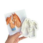 Molde de Silicone Menino Com Cavalo