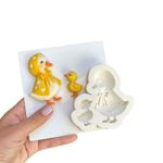Molde de Silicone Mamãe Pato