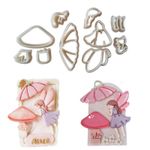 Kit Cortadores Fada Cogumelo e Flor
