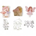 Kit Cortadores Fadas Casa Cogumelo e Flor