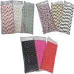 Kit Canudos de Papel Estampados Sortidos 50 Uni