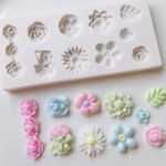 Molde De Silicone Flores Diversas Mod 3