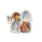 Molde de Silicone Apliques da Fazendinha e Cowboy 5 Cav