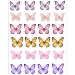 Folha A4 Papel de Arroz Borboletas Lilas LP-34