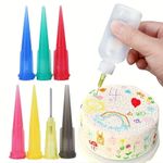 Frasco de Plástico 50ml Com 7 Bicos Decoração de Bolos 