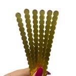 Palitos de Acrílico Babado Dourado 6 Un