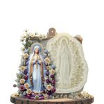 Molde de Silicone Religião - Santa Com Flores