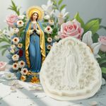 Molde de Silicone Religião - Santa Com Flores