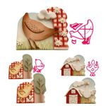 Kit Cortadores Animais da Fazendinha Minimalista 3 Un