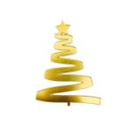 Topo de Bolo Em Acrílico Dourado Tema Natal Escolha 1 Un
