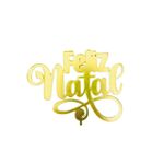 Topo de Bolo Em Acrílico Dourado Tema Natal Escolha 1 Un