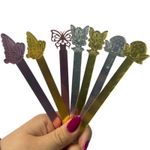 Palitos de Acrílico Tema Jardim Escolha 6 Un