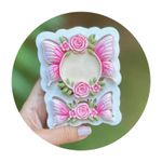 Moldes de Silicone Molduras Borboletas e Flores Escolha 1 Un
