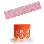 Stencil Tropical Abacaxi Coração e Folhas CD21