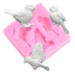 Molde de Silicone Pássaros 3 Cav  