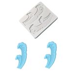 Molde de Silicone Acabamento de Ondas 2 Cav