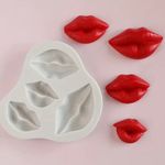 Molde de Silicone Bocas Dia dos Namorados 4 Cav