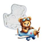 Molde de Silicone Urso Ursinho Aviador Grande