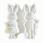 Molde de Silicone Casal de Coelhos da Páscoa
