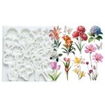 Molde de Silicone Flores Diversas e Borboletas