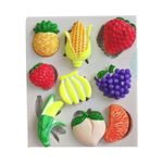 Molde De Silicone Varias Frutas Banana Uva Morango Abacaxi....