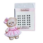 Olhos Comestiveis de Gelatina - 8G Preto