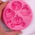 Molde de Silicone Personagens e Acessorios da Cinderela
