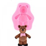 Molde de Silicone Urso Ursinho Com Gravata Mod 3