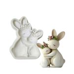 Molde de Silicone Coelhos da Páscoa Mãe e Filha