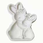Molde de Silicone Coelhos da Páscoa Mãe e Filha