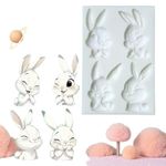 Molde de Silicone Coelhos da Páscoa 4 Cav