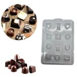 Forma Mini Docinhos Variados 12 Cav Simples para Chocolate