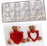 Forma de Acrilico Urso Love Decorar Namorados Chocolate