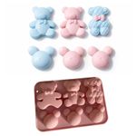 Forma de Silicone Ursos Ursinhos 6 Cav