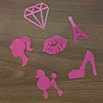 Kit Marcadores de Acrilico Itens da Barbie 6 Pçs