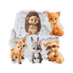 Molde de Silicone Apliques Animais do Bosque 5 Cav