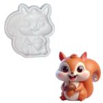 Molde de Silicone Esquilo Baby Com Noz