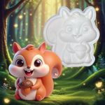 Molde de Silicone Esquilo Baby Com Noz