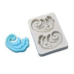 Molde de Silicone Acabamento de Ondas 2 Cav
