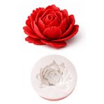 Molde de Silicone Rosa de Inverno para Decorar Jardim