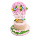 Cortador Casal de Coelhos No Balão Decorar Páscoa