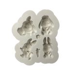 Molde de Silicone Mini Coelhos da Páscoa 6 Cav