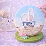 Marcador de Acrilico Coelho de Oculos Decorar Páscoa
