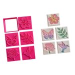 Kit Cortador e Carimbos Tema Jardim