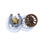 Molde de Silicone Roda de Carroça e Ferradura Cowboy