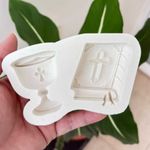 Molde de Silicone Religião - Bíblia e Cálice